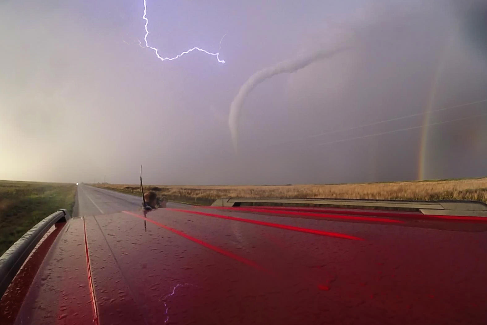 tornado rainbow lightning