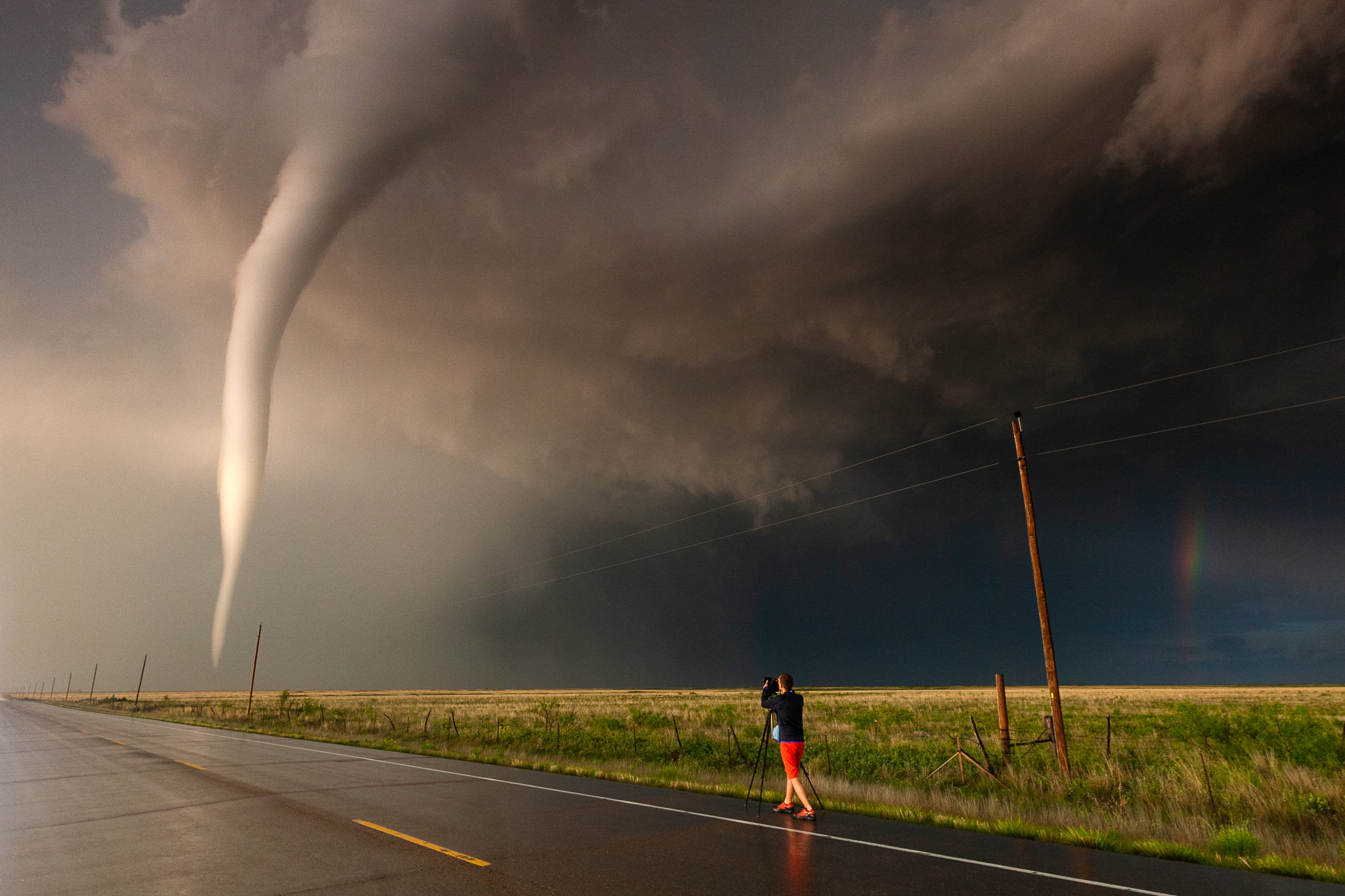 tornado rainbow lightning